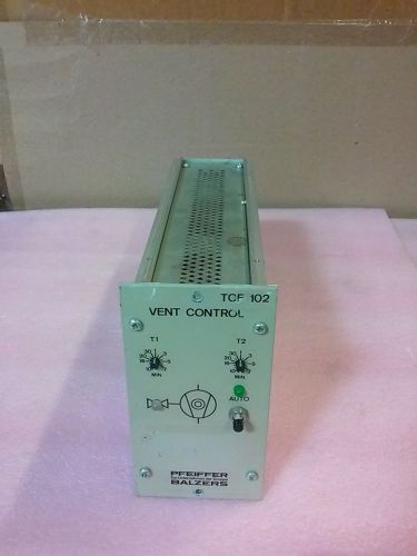 Pfeiffer balzers tcf 102 vent control plug in module for sale