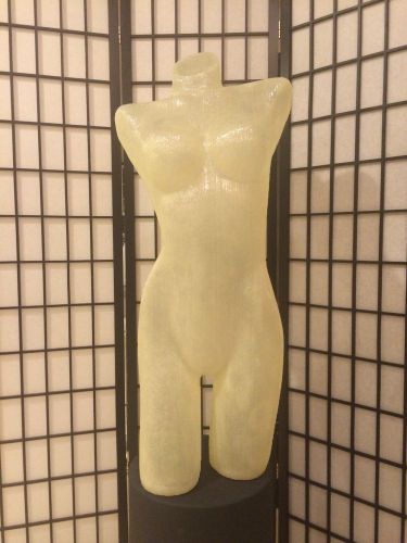 Beautiful Fiberglass Fashion Mannequin Clear Female Torso Half-Body Display