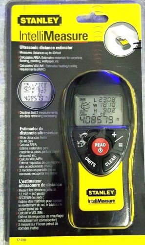 Stanley 77-018 Ultrasonic Distance Estimator to 40ft and Calculates Area/Volume