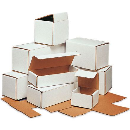 50 6x5x3 white corrugated cardboard mailers free ship for sale