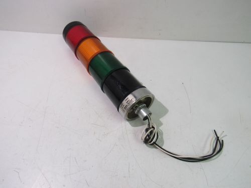 Tork alert f3wn5 red, yellow/amber &amp; green beacon light assembly w/base **xlnt** for sale