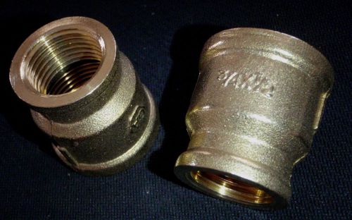 Brass bronze reducer coupling 3/4&#034; x 1/2&#034; npt pipe for sale