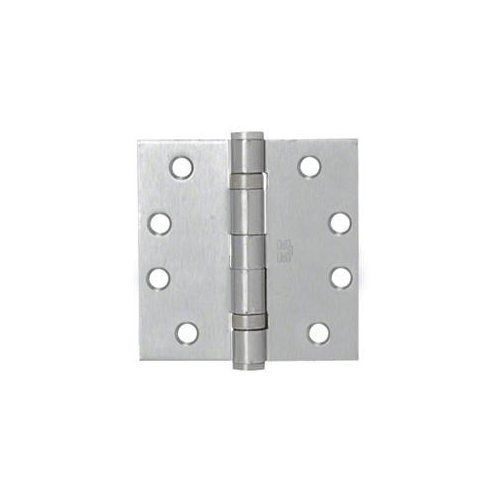CRL Dull Chrome 4&#034; x 4&#034; Commercial Bearing Hinge 3 Pack with Screws CB426D