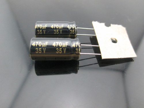25pcs JAPAN Panasonic FM 470uf 35V 470mfd  Impedance Electrolytic Capacitors