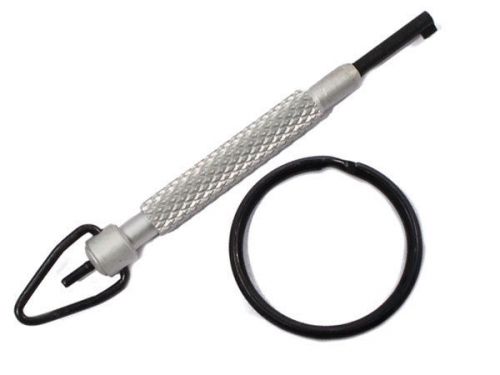 Zak Tool Police Tactical Aluminum Round Swivel Silver Handcuff Key w/ Ring ZT10