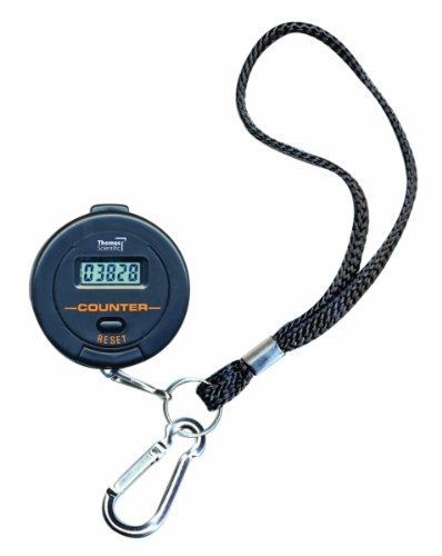 Thomas 3129 abs plastic lcd digital counter with key chain/wrist strap, 1-7/8&#034; for sale
