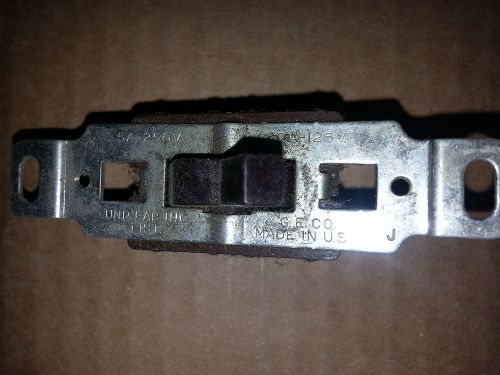 GE - Black Single Pole Switch - 15A (Opened)