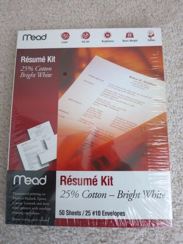 mead resume kit 39006  50 sheets  Resume Kit, White,   Free shipping