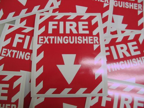 5 FIRE EXTINGUISHER Sticker Decals for Fire Inspection or Hose Alarm Smoke FDC
