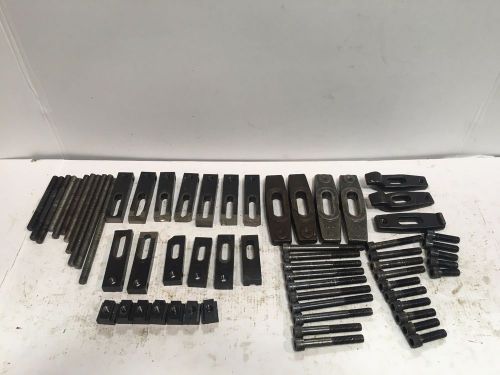Lot of carr lane and vulcan  mill work hold down clamps forged, tapped heel for sale