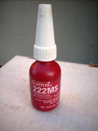 Loctite 222 MS Threadlocker low strength, lot of 3 of .34 fl. oz. bottles