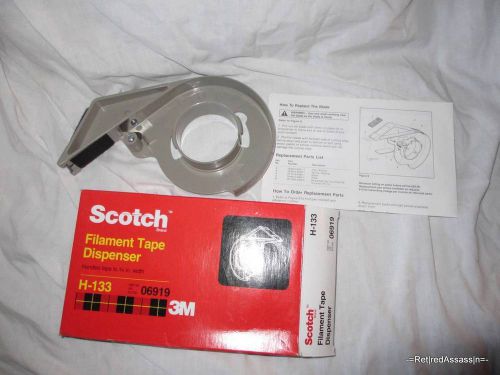 NEW Scotch Filament Tape Hand Dispenser H-133 # 6919 3/4 in Model .75&#034;
