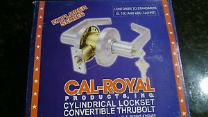 Cal-Royal XP00 US26D Commercial Entrance Lock w keys New In Box