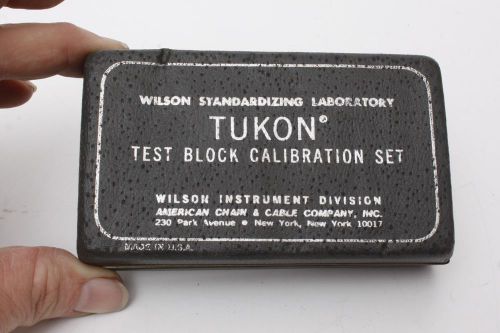 Vintage Wilson Standardizing Test Block Calibration Set  TUKON
