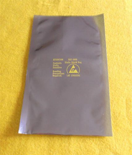 Lot of 10 Anti-Static Shield Bags ~ SCC1000 ~5 x 8&#034; Straight Top ~ New Ship Free