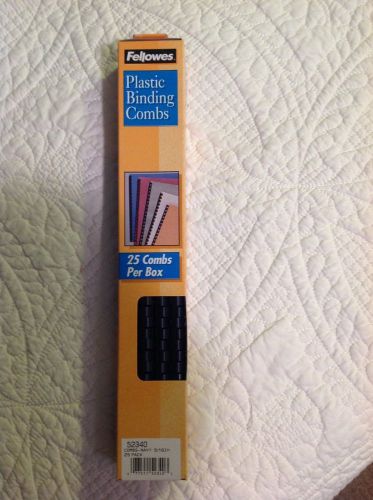 Fellowes Plastic 5/16&#034; Comb Binding, 25 Pack, Navy #52340