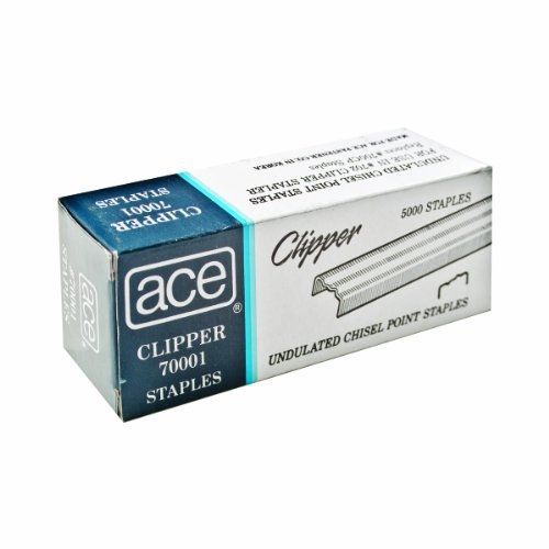 Advantus ace undulated clipper staples for 07020, box of 5,000 staples for sale