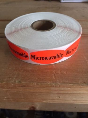 .625&#034; X 1.25&#034; MICROWAVABLE LABELS 1000 PER ROLL GREAT STICKERS