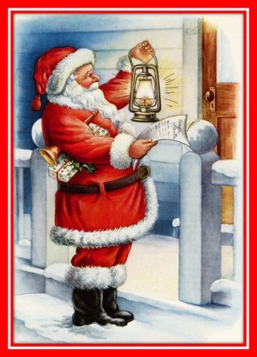 30 Custom Holiday Santa Claus Personalized Address Labels