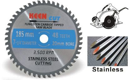 2PCS 7.25&#034;(185MM) Stainless Steel Cutting Saw Blade Wheel,UPC#63375