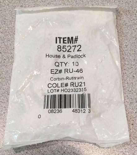 Pack of 10 New RUSSWIN - CORBIN EZ# RU-46 House &amp; Padlock Key Blanks (D-48)