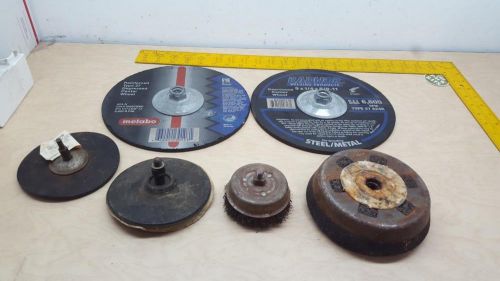 Lot of 6 cut off grinder tool wheels 9&#034; metabo &amp; radnor, &amp; more grinding sanding for sale