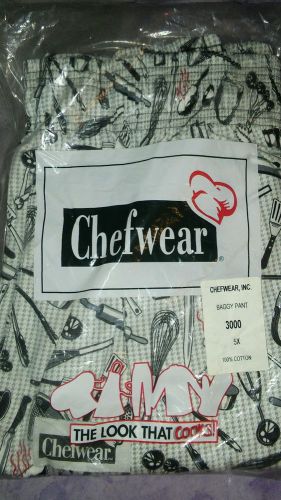 Chefwear chef pants  brand new in package sz 5x