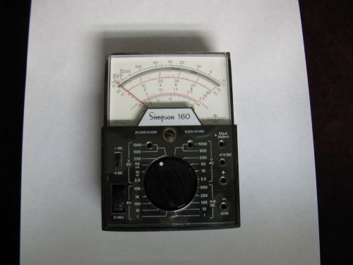 (!)simpson 160 volt ohm milliammeter - online manual-new batteries-adv. of a 260 for sale