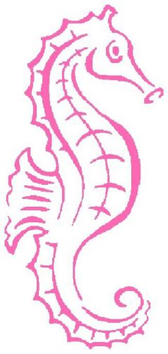 30 Custom Pink Sea Horse Personalized Address Labels
