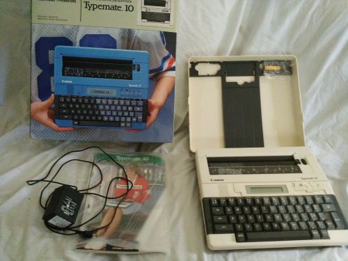 Canon Typemate 10 Portable Battery Powered Electric Personal Typewriter - White