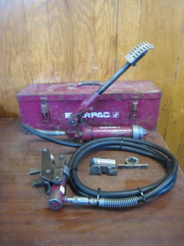 ENERPAC Hydraulic Cable Bender CB200 Head, EHF65 Foot Pump and Storage box USED