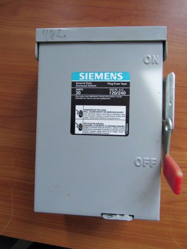 SIEMENS LF211NR 30 AMP 120 VOLT ENCLOSED SAFETY SWITCH - FREE SHIPPING