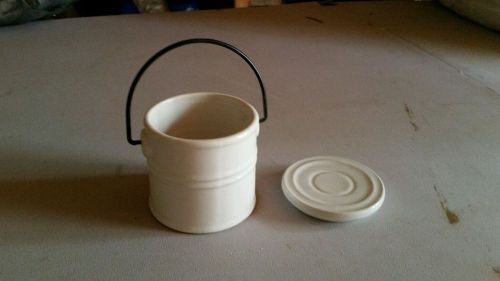 American Metalcraft MCC25 5.5 oz. Mini Ceramic Pail Sauce Cup - 6 / Case