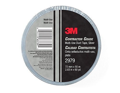 3m contractor grade multi-use duct tape 2979 silver, 2.83 in x 60 yd 7.0 mil, for sale