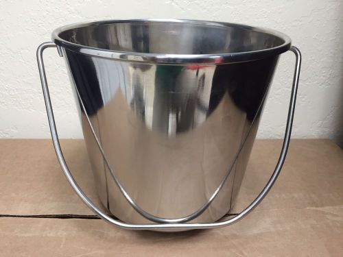 NEW Stainless Steel Pail Bucket 6 Qt Water Food Dog Kennel Milk Ice Heavy Duty