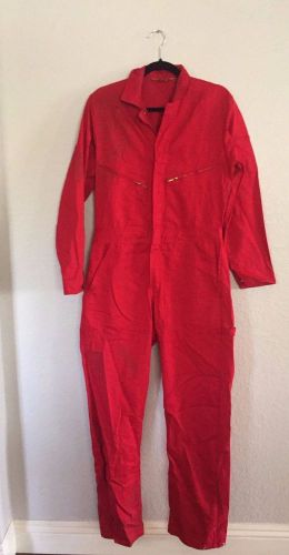 Men&#039;s Berne Red Coverall Uniform, Flame Resistant Size 36 Regular