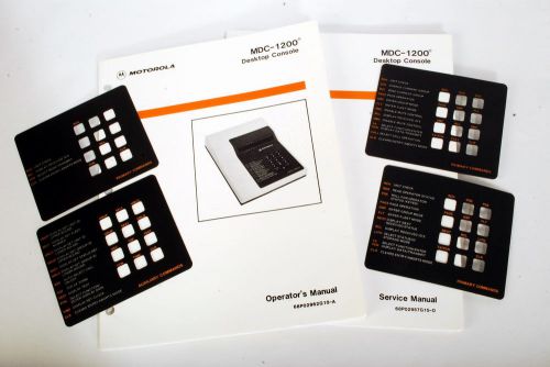 Motorola MDC-1200 Desktop Console Operating &amp; Service Manuals with Templates NEW