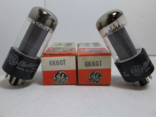 Pair nos nib ge 6k6gt power vacuum tubes tested strong #3.@986 for sale