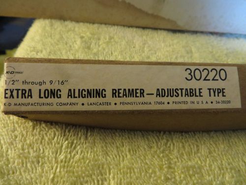 K-D TOOLS 1/2&#034;-9/16 EXTRA LONG ALIGNING ADJUSTABLE REAMER #30220