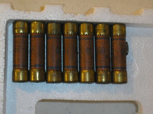 (LOT OF 7)Eagle 60A 250v one time fuse