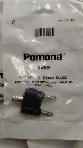 9avail pomona electronics 1269 dbl banana jack to bnc coaxial plug adapter for sale