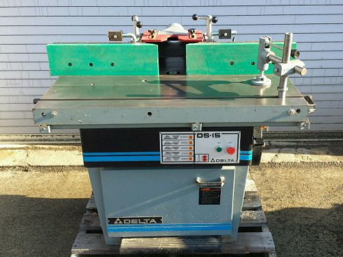 Delta Invicta DS-15 sliding table shaper moulder with micro fence &amp; 1&#034; spindle