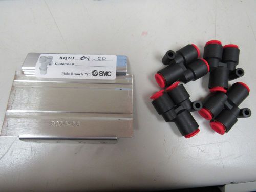 Lot of 4 new smc y male branch fitting kq2u09-00 kq2u0900 for sale