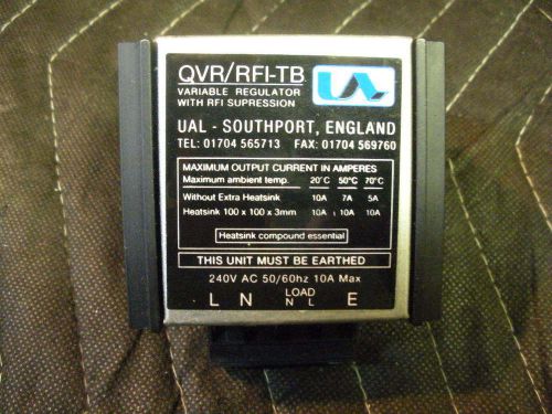 Variable AC regulator w/RFI suppression United Automation QVR/RFI-TB 10A 240 SS