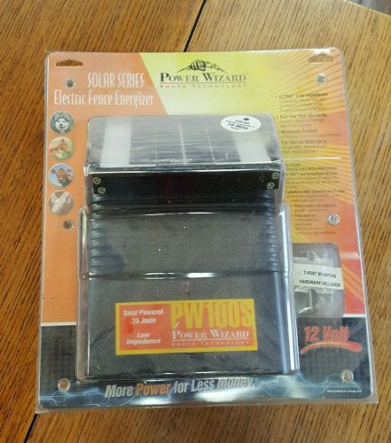 solar electric fence charger energizer 12 volt DC power wizard  100S