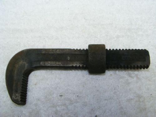 Ridgid pipe wrench replacement head jaw hook 9&#034; long x 3 1/2&#034; wide with nut for sale