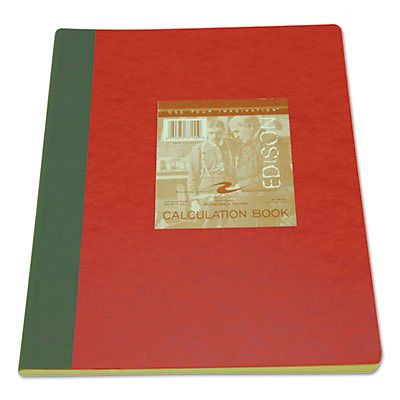 Section-Sewn Lab Notebook, Quadrille, Red Cover, 11 3/4 x 9 1/4, 76 Shts/Pad