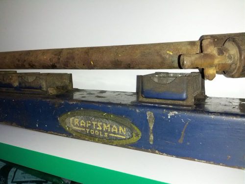 Vintage 30&#039;s 40&#039;s? craftsman pipe threader w/5 dies &amp; 5 stops gold trademark for sale