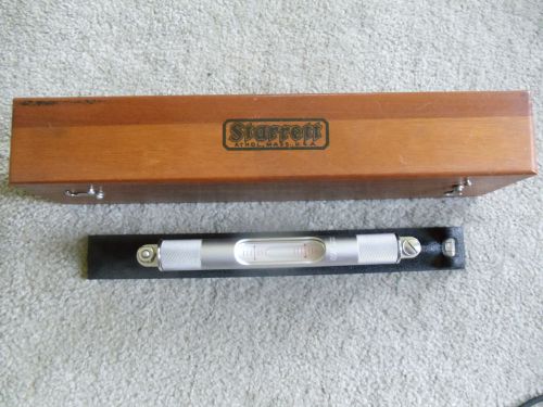 Starrett 12&#034; precision 3 vial machinists millwright level beautiful w/ wood box for sale