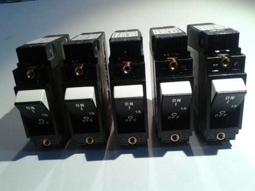 Carling dp-4094 240v 15 amp circuit breaker (lot of 5) for sale